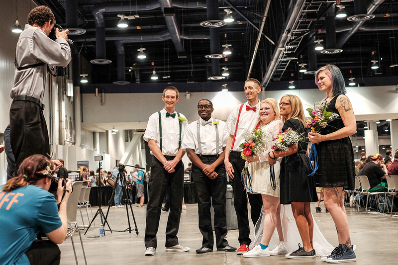 One of four weddings that took place at the Grand Prix Las Vegas events